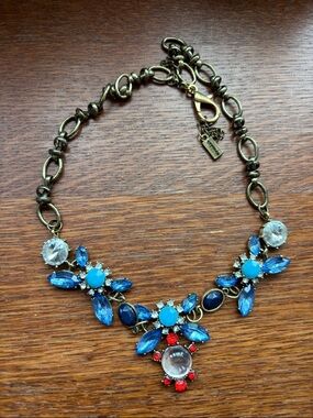 Blue Crystal Statement Necklace - Designer-Style Women’s Jewelry